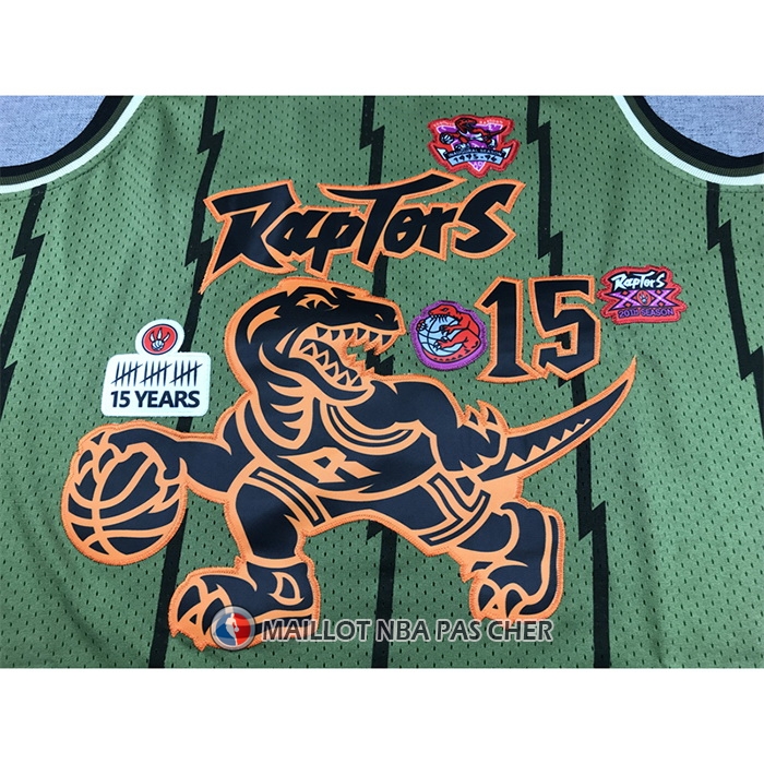 Maillot Toronto Raptors Vince Carter NO 15 Mitchell & Ness 1998-99 Vert